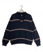 BLURHMSブラームス）の古着「C/NAPP Border Skipper / シー/ナップ ボーダー スキッパー」｜ネイビー×ピンク