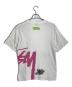 stussy (ステューシー) ビッグロゴプリントTシャツ ホワイト×ピンク サイズ:M：8000円
