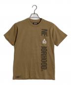 NEIGHBORHOOD×WIND AND SEAネイバーフッド×ウィンダンシー）の古着「コラボポケットTシャツ」｜ブラウン