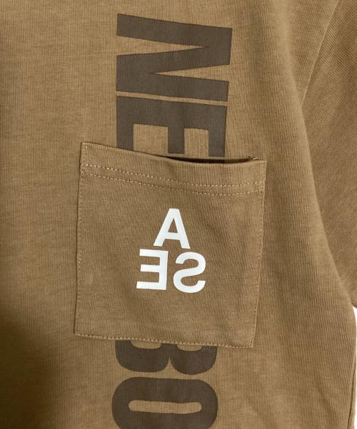 NEIGHBORHOOD（ネイバーフッド）NEIGHBORHOOD (ネイバーフッド) WIND AND SEA (ウィンダンシー) コラボポケットTシャツ ブラウン サイズ:Sの古着・服飾アイテム