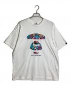 Aape BY A BATHING APEエーエイプ バイ アベイシングエイプ）の古着「プリントTシャツ」｜ホワイト