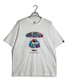 Aape BY A BATHING APE（エーエイプ バイ アベイシングエイプ）の古着「プリントTシャツ」｜ホワイト