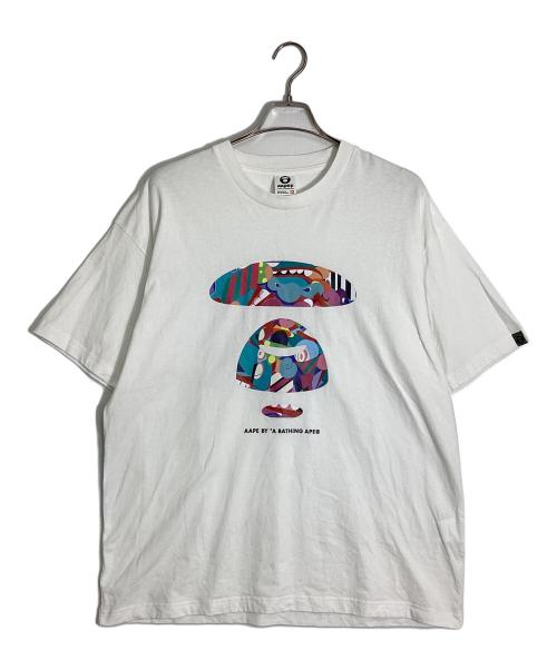 Aape BY A BATHING APE（エーエイプ バイ アベイシングエイプ）AAPE BY A BATHING APE (エーエイプ バイ アベイシングエイプ) プリントTシャツ ホワイト サイズ:XLの古着・服飾アイテム