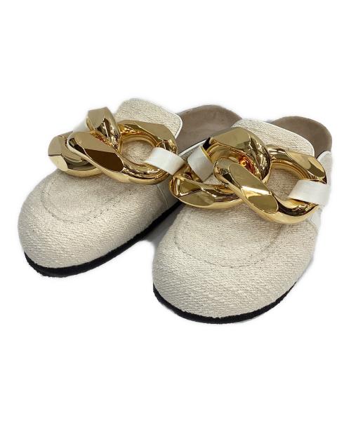J.W.ANDERSON（ジェイダブリューアンダーソン）J.W.ANDERSON (ジェイダブリューアンダーソン) Chain Loafer ベージュ サイズ:38の古着・服飾アイテム
