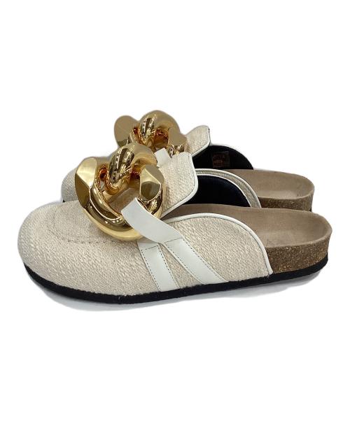 J.W.ANDERSON（ジェイダブリューアンダーソン）J.W.ANDERSON (ジェイダブリューアンダーソン) Chain Loafer ベージュ サイズ:38の古着・服飾アイテム