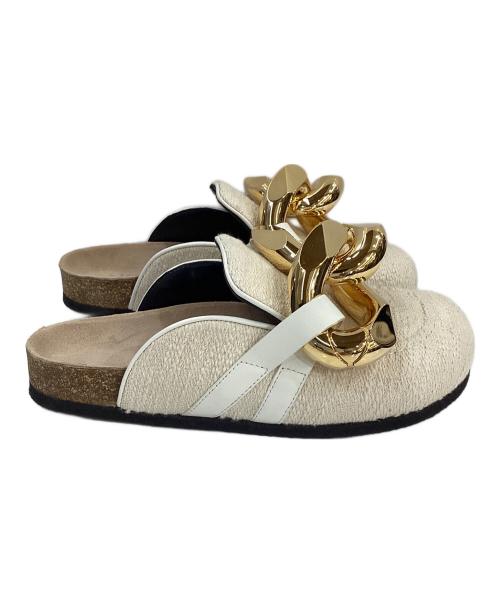 J.W.ANDERSON（ジェイダブリューアンダーソン）J.W.ANDERSON (ジェイダブリューアンダーソン) Chain Loafer ベージュ サイズ:38の古着・服飾アイテム