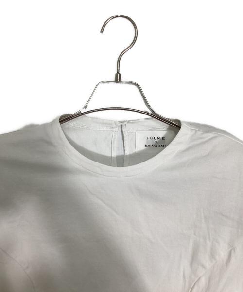 LOUNIE（ルーニー）LOUNIE (ルーニー) KANAKO SATO (カナコ サトウ) パワショルＴシャツ ホワイト サイズ:36の古着・服飾アイテム
