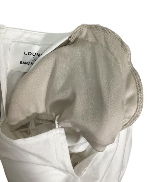 LOUNIE（ルーニー）LOUNIE (ルーニー) KANAKO SATO (カナコ サトウ) パワショルＴシャツ ホワイト サイズ:36の古着・服飾アイテム