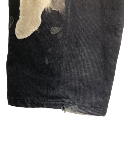 RUSTLER（ラスラー）RUSTLER (ラスラー) ブリーチ加工デニムパンツ ブラック×アイボリー サイズ:36/32の古着・服飾アイテム