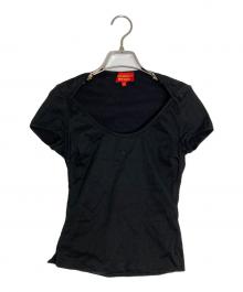 Vivienne Westwood RED LABEL（ヴィヴィアンウエストウッドレッドレーベル）の古着「ロゴ刺繍ミニTシャツ」｜ブラック