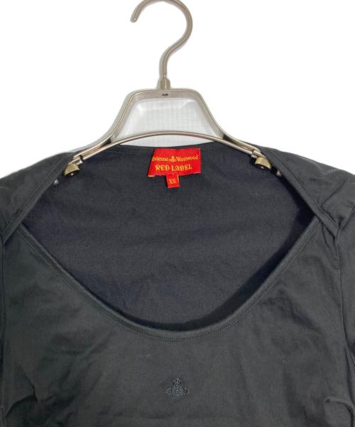 Vivienne Westwood RED LABEL（ヴィヴィアンウエストウッドレッドレーベル）Vivienne Westwood RED LABEL (ヴィヴィアンウエストウッドレッドレーベル) ロゴ刺繍ミニTシャツ ブラック サイズ:XSの古着・服飾アイテム