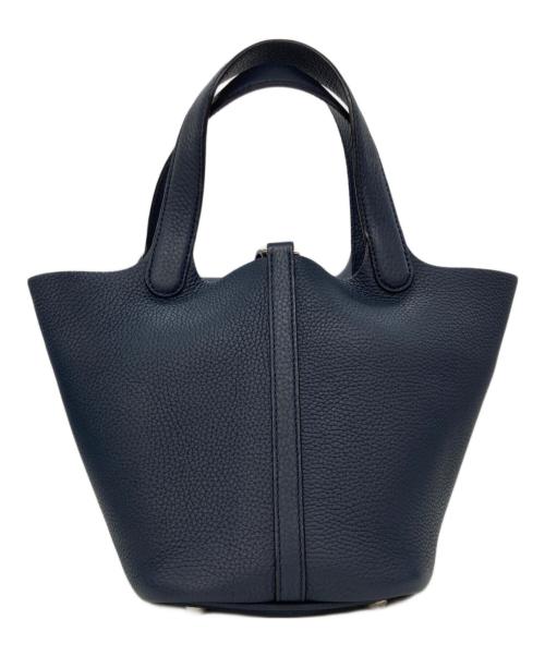 COCOCELUX GOLD（ココセリュックスゴールド）COCOCELUX GOLD (ココセリュックスゴールド) カデナ付ハンドバッグ ネイビーの古着・服飾アイテム