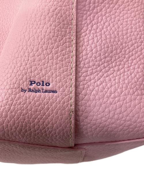 POLO RALPH LAUREN（ポロ・ラルフローレン）POLO RALPH LAUREN (ポロ・ラルフローレン) レザースモールトート&クロスボディ ピンクの古着・服飾アイテム