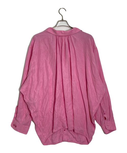 BALENCIAGA（バレンシアガ）BALENCIAGA (バレンシアガ) ギャザーシャツ ピンク サイズ:34の古着・服飾アイテム
