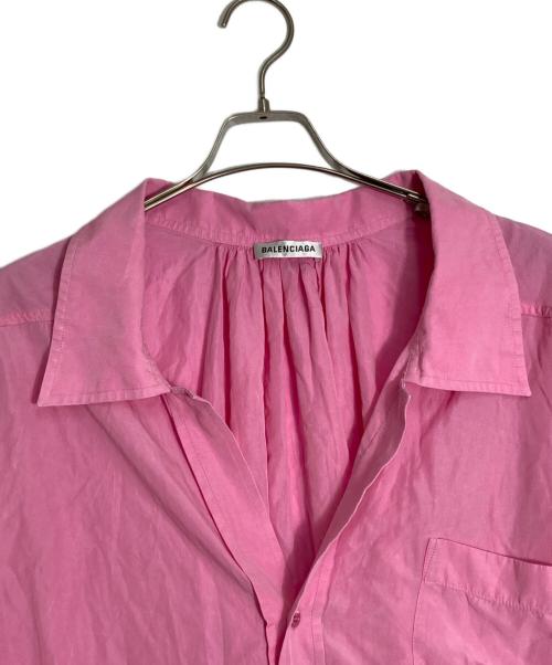 BALENCIAGA（バレンシアガ）BALENCIAGA (バレンシアガ) ギャザーシャツ ピンク サイズ:34の古着・服飾アイテム