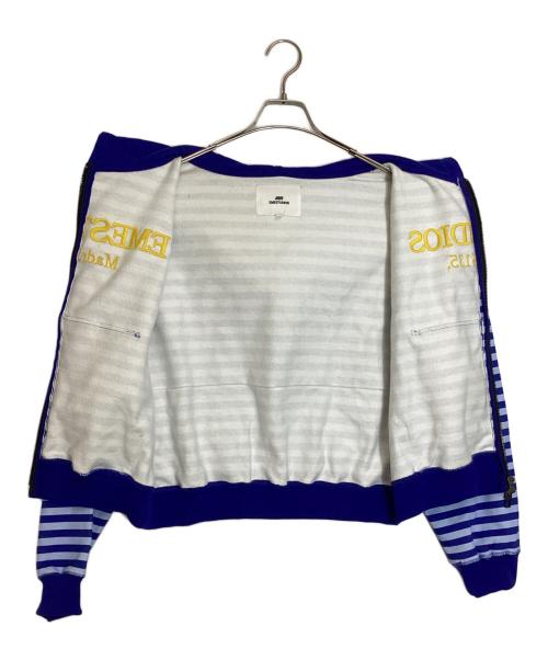 EMESTUDIOS（エメ スタジオズ）EMESTUDIOS (エメ スタジオズ) ボーダーパーカー ブルー サイズ:Sの古着・服飾アイテム
