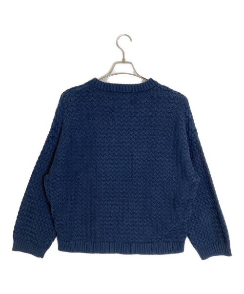 EMESTUDIOS（エメ スタジオズ）EMESTUDIOS (エメ スタジオズ) ロゴ刺繍ニット ネイビー サイズ:XS 未使用品の古着・服飾アイテム