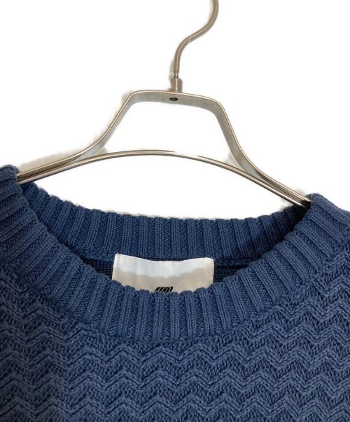 EMESTUDIOS（エメ スタジオズ）EMESTUDIOS (エメ スタジオズ) ロゴ刺繍ニット ネイビー サイズ:XS 未使用品の古着・服飾アイテム