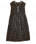 ne quittez pas（ヌキテパ）の古着「Dobby Stripe Flower Print Sleeveless Dress」｜ブラック