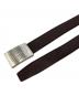 中古・古着 HERMES (エルメス) パンチングロゴバックルベルト シルバー×ブラウン サイズ:95：35000円