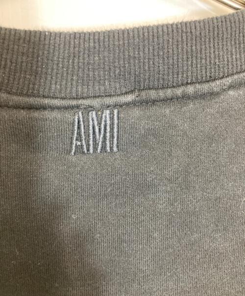 AMI Alexandre Mattiussi（アミアレクサンドルマテュッシ）AMI Alexandre Mattiussi (アミアレクサンドルマテュッシ) ロゴ刺繍スウェット ブラック サイズ:Lの古着・服飾アイテム