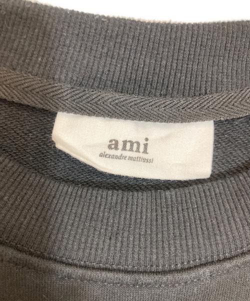AMI Alexandre Mattiussi（アミアレクサンドルマテュッシ）AMI Alexandre Mattiussi (アミアレクサンドルマテュッシ) ロゴ刺繍スウェット ブラック サイズ:Lの古着・服飾アイテム