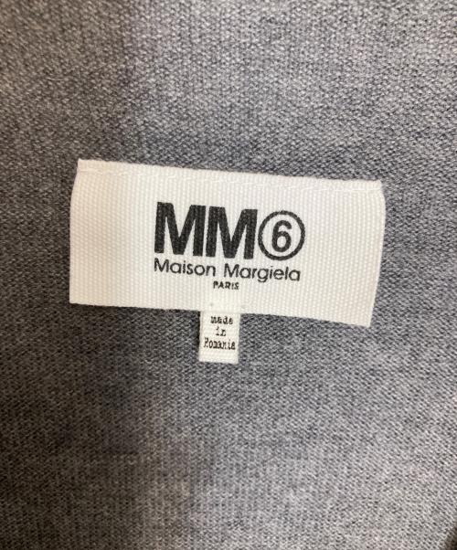 MM6 Maison Margiela（エムエムシックスメゾンマルジェラ）MM6 Maison Margiela (エムエムシックスメゾンマルジェラ) エルボーパッチ付きウールカーディガン グレー サイズ:Sの古着・服飾アイテム