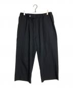 Graphpaperグラフペーパー）の古着「Selvage Wool Wide Tuck Cook Pants」｜ブラック