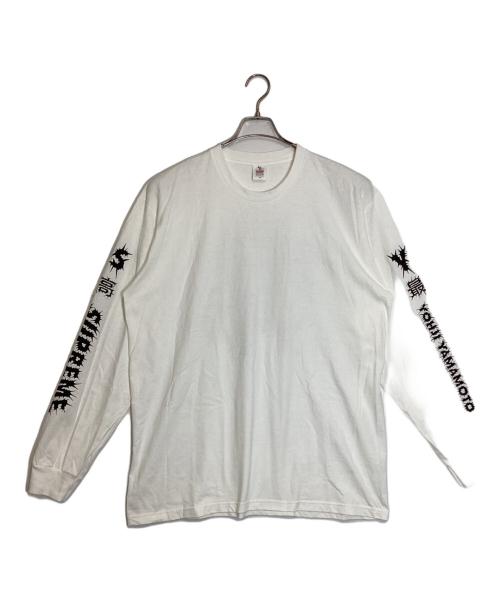 SUPREME（シュプリーム）SUPREME (シュプリーム) Y'S BY YOHJI YAMAMOTO L/S TEE ホワイト×ブラック サイズ:XLの古着・服飾アイテム