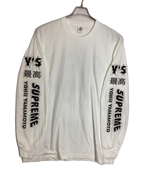 SUPREME（シュプリーム）SUPREME (シュプリーム) Y'S BY YOHJI YAMAMOTO L/S TEE ホワイト×ブラック サイズ:XLの古着・服飾アイテム