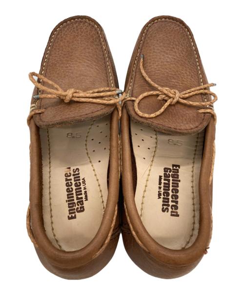 Engineered Garments（エンジニアド ガーメンツ）Engineered Garments (エンジニアド ガーメンツ) シボ革モカシンシューズ ブラウン サイズ:8.5の古着・服飾アイテム