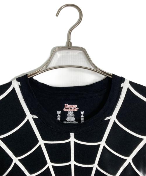 Hanes（ヘインズ）Hanes (ヘインズ) Supreme (シュプリーム) プリントTシャツ ブラック×ホワイト サイズ:Lの古着・服飾アイテム