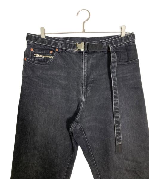 sacai（サカイ）sacai (サカイ) SLIM JEANS WITH BELT ブラック サイズ:3の古着・服飾アイテム