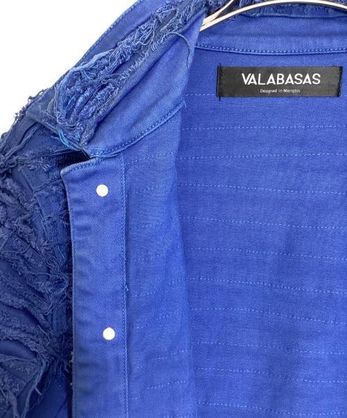 VALABASAS（バラバサス）VALABASAS (バラバサス) クラッシュデニムジャケット ブルー サイズ:Mの古着・服飾アイテム