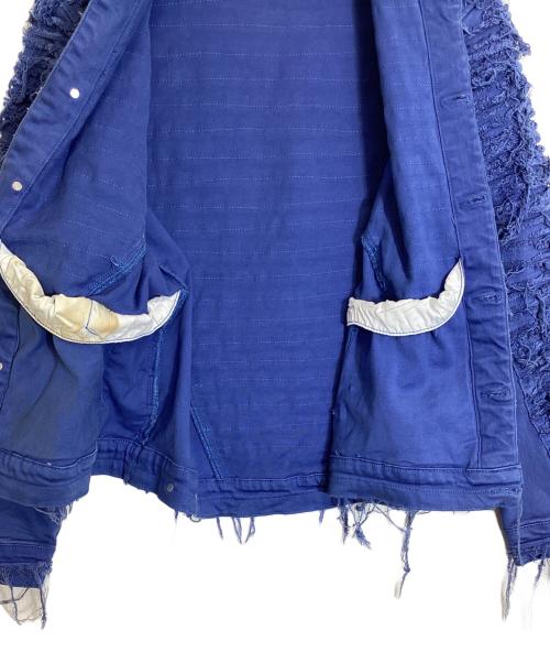 VALABASAS（バラバサス）VALABASAS (バラバサス) クラッシュデニムジャケット ブルー サイズ:Mの古着・服飾アイテム