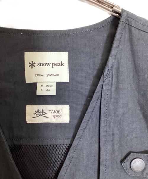 Snow peak（スノーピーク）Snow peak (スノーピーク) JOURNAL STANDARD (ジャーナルスタンダード) 別注焚火ベスト ブラック サイズ:Mの古着・服飾アイテム