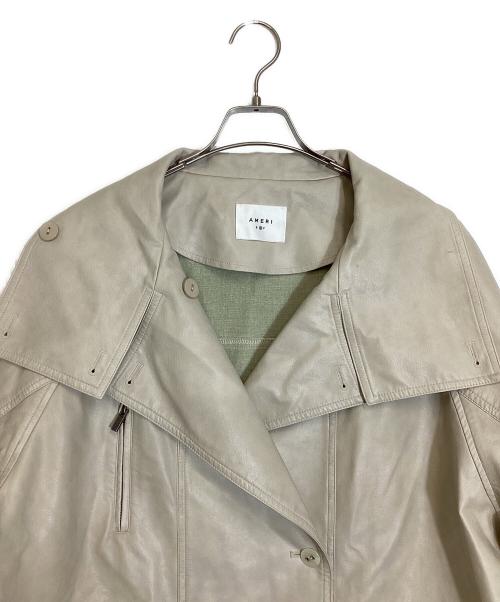 Ameri（アメリ）Ameri (アメリ) USED LIKE SYNTHETIC LEATHER JACKET ベージュ サイズ:Ｍの古着・服飾アイテム
