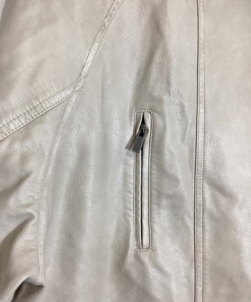 Ameri（アメリ）Ameri (アメリ) USED LIKE SYNTHETIC LEATHER JACKET ベージュ サイズ:Ｍの古着・服飾アイテム
