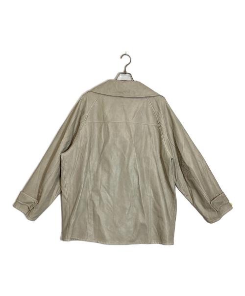 Ameri（アメリ）Ameri (アメリ) USED LIKE SYNTHETIC LEATHER JACKET ベージュ サイズ:Ｍの古着・服飾アイテム