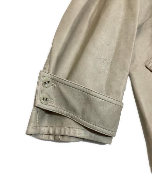 Ameri（アメリ）Ameri (アメリ) USED LIKE SYNTHETIC LEATHER JACKET ベージュ サイズ:Ｍの古着・服飾アイテム