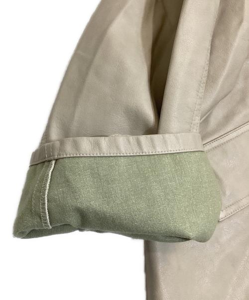 Ameri（アメリ）Ameri (アメリ) USED LIKE SYNTHETIC LEATHER JACKET ベージュ サイズ:Ｍの古着・服飾アイテム