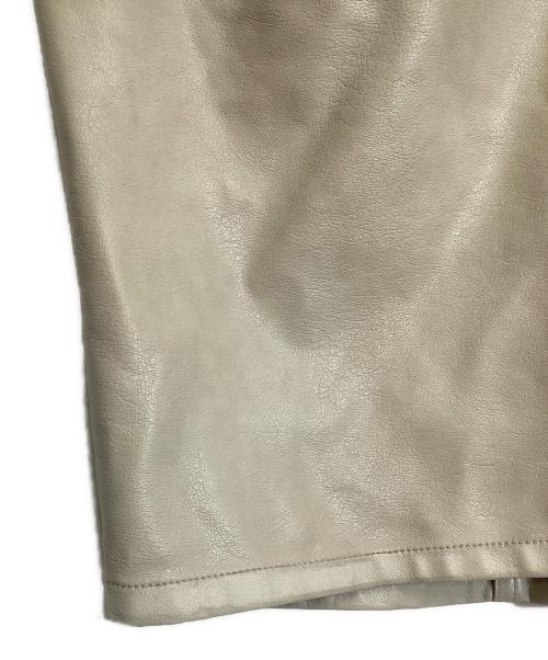 Ameri（アメリ）Ameri (アメリ) USED LIKE SYNTHETIC LEATHER JACKET ベージュ サイズ:Ｍの古着・服飾アイテム