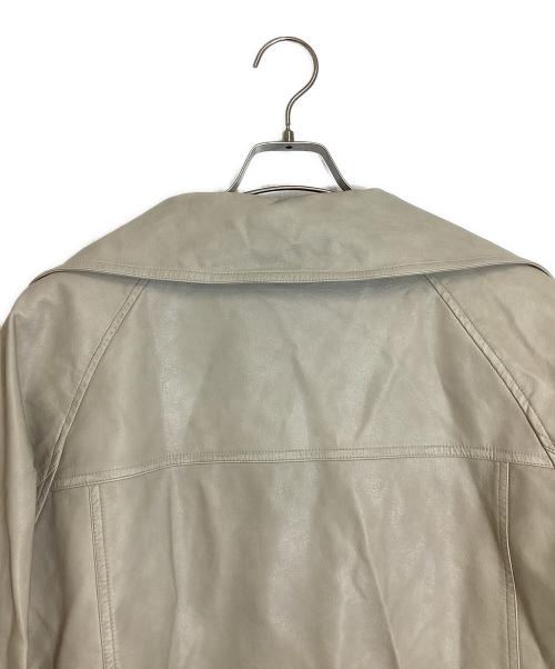 Ameri（アメリ）Ameri (アメリ) USED LIKE SYNTHETIC LEATHER JACKET ベージュ サイズ:Ｍの古着・服飾アイテム