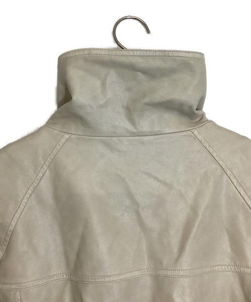 Ameri（アメリ）Ameri (アメリ) USED LIKE SYNTHETIC LEATHER JACKET ベージュ サイズ:Ｍの古着・服飾アイテム