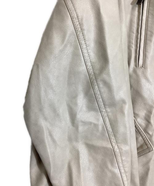 Ameri（アメリ）Ameri (アメリ) USED LIKE SYNTHETIC LEATHER JACKET ベージュ サイズ:Ｍの古着・服飾アイテム