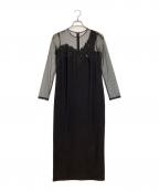 Ameriアメリ）の古着「UND RENEE CUTWORK DRESS / カットワークドレス」｜ブラック