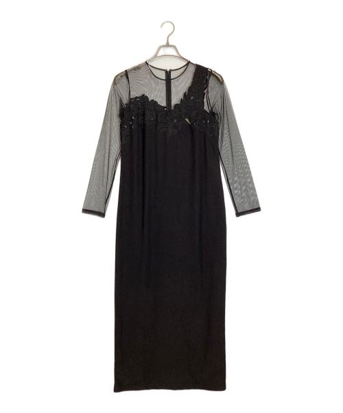 Ameri（アメリ）Ameri (アメリ) UND RENEE CUTWORK DRESS / カットワークドレス ブラック サイズ:Mの古着・服飾アイテム