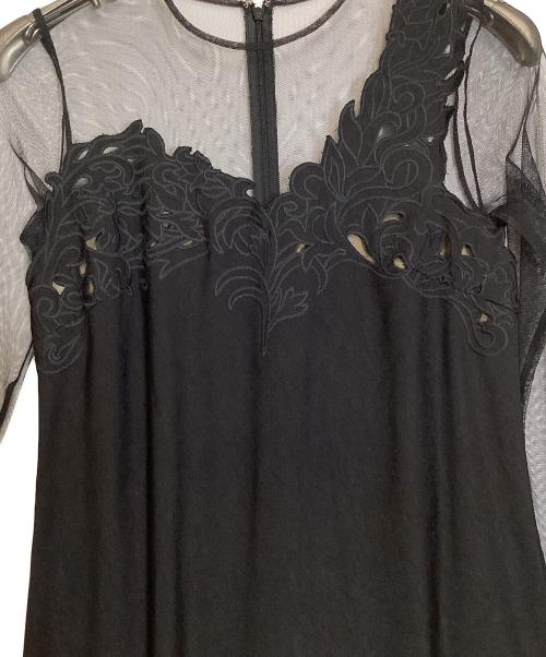 Ameri（アメリ）Ameri (アメリ) UND RENEE CUTWORK DRESS / カットワークドレス ブラック サイズ:Mの古着・服飾アイテム