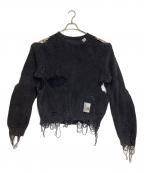 Maison MIHARA YASUHIROメゾン ミハラ ヤスヒロ）の古着「BLEACHED KNIT PULLOVER」｜グレー