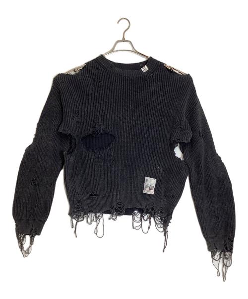 Maison MIHARA YASUHIRO（メゾン ミハラ ヤスヒロ）Maison MIHARA YASUHIRO (メゾン ミハラ ヤスヒロ) BLEACHED KNIT PULLOVER グレー サイズ:freeの古着・服飾アイテム